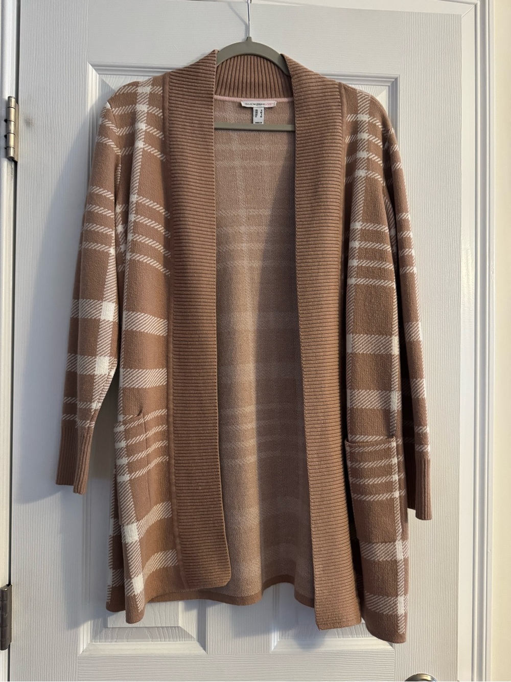 Isaac Mizrahi Open-Front Jacquard Cardigan Sweater NWOT